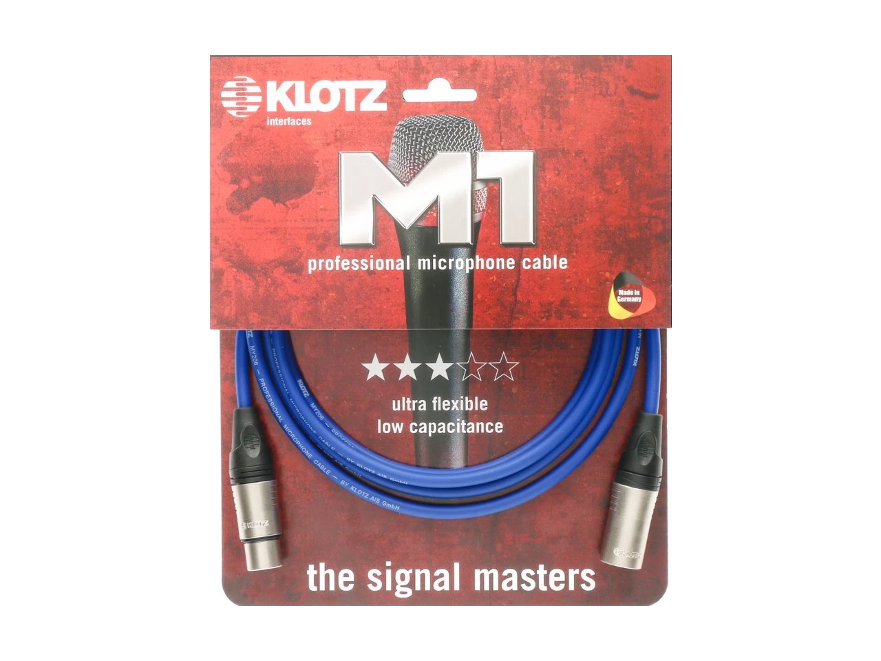 Klotz Cables M1 XLRFem - XLRMale Blau 3,0m 